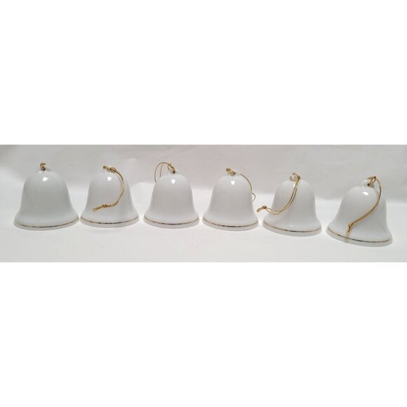 Lot of 6 Disney Characters 2" Ceramic Christmas Bell Ornaments 2001-2006 - Picture 5 of 8